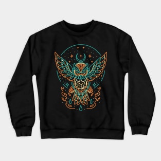 skull owl Crewneck Sweatshirt